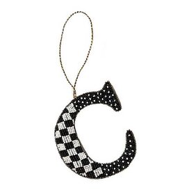 Mackenzie-Childs Monogram Beaded "C" Ornament