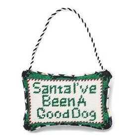 Mackenzie-Childs Needlepoint Dog Lover Ornament