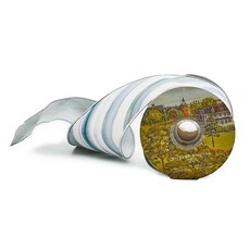 Mackenzie-Childs Sterling Check 4" Ribbon