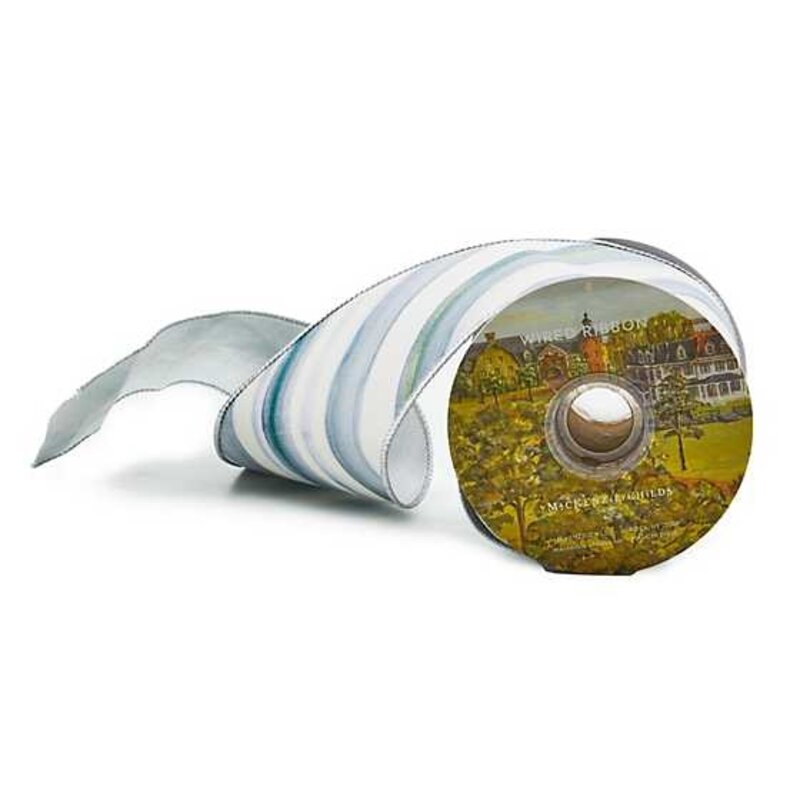 Mackenzie-Childs Sterling Check 4" Ribbon