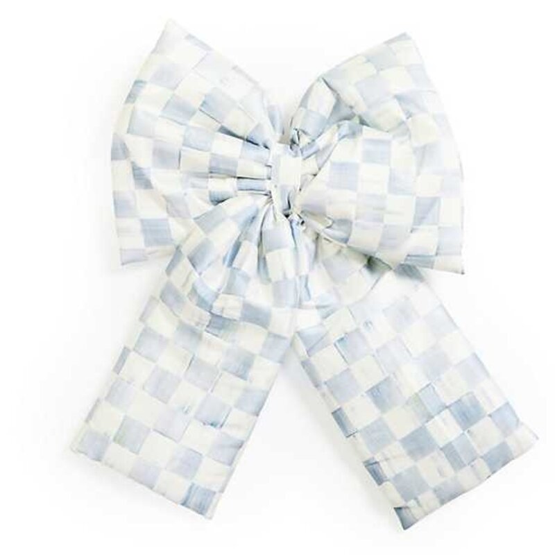 Mackenzie-Childs Sterling Check Large Bow