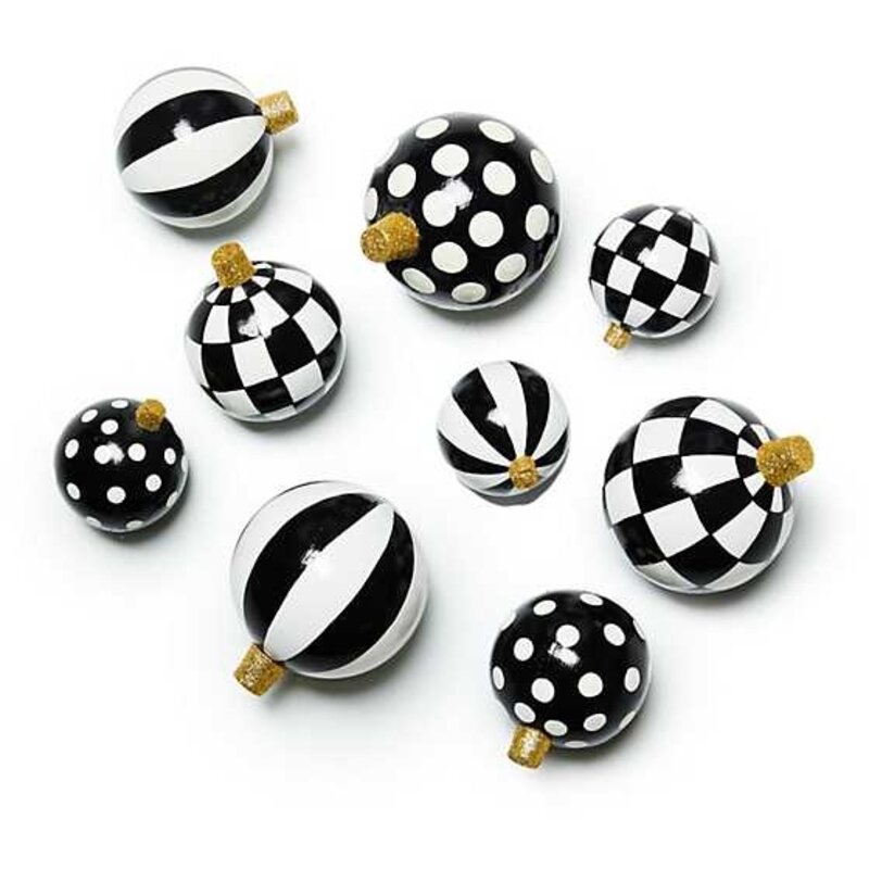 Mackenzie-Childs Courtly Ornament Bowl Fillers, Set of 9