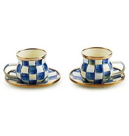 Mackenzie-Childs Royal Check Espresso Cup & Saucer Set