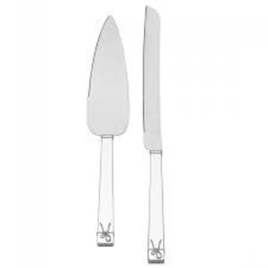 Vera Wang Vera Wang  Love Knots Cake Knife/Srvr Silver 2 PSet