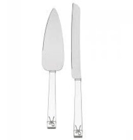 Vera Wang Vera Wang  Love Knots Cake Knife/Srvr Silver 2 PSet