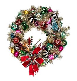 Mackenzie-Childs Granny Kitsch Illuminated Wreath