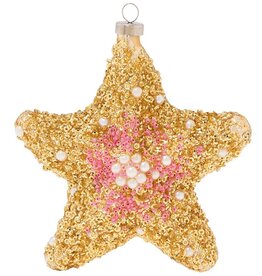 Kat and Annie Gold Pearl Encrusted Star Fish