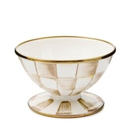 Mackenzie-Childs mocha check ice cream dish
