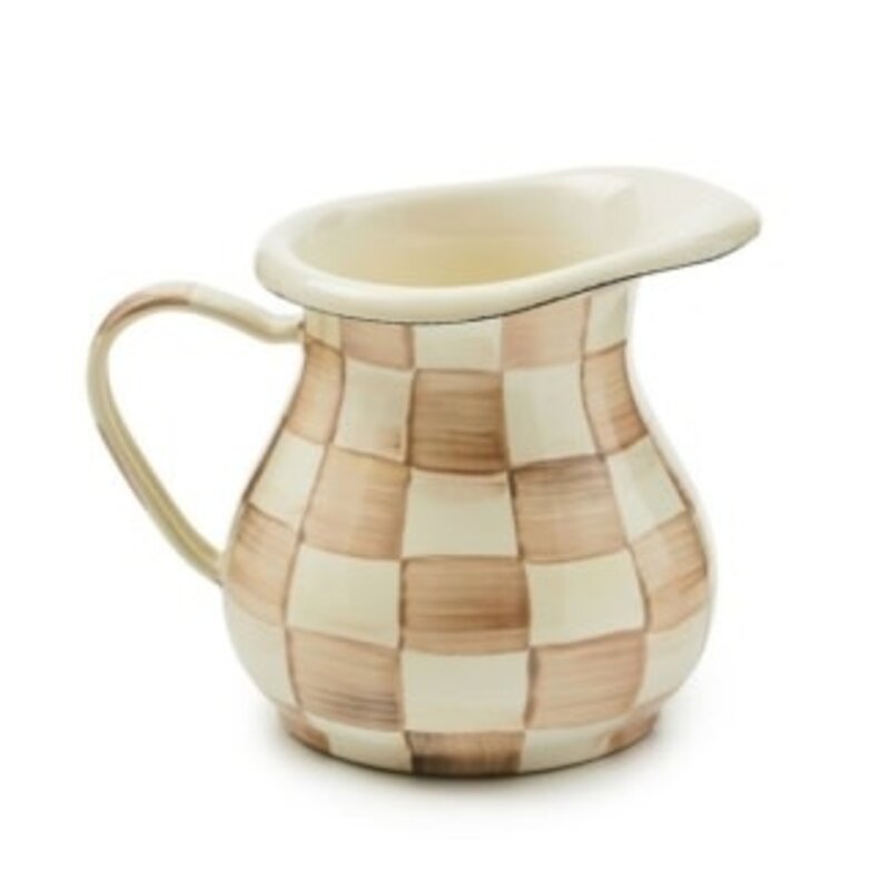 Mackenzie-Childs mocha check little creamer