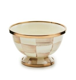 Mackenzie-Childs mocha check little sugar bowl
