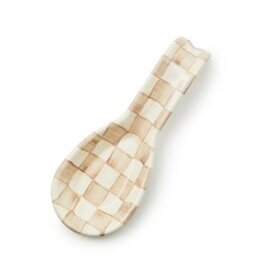 Mackenzie-Childs mocha check spoon rest