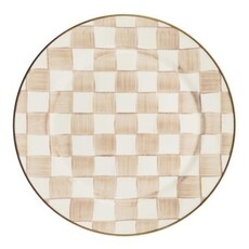 Mackenzie-Childs mocha check charger/plate