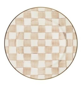 Mackenzie-Childs mocha check charger/plate