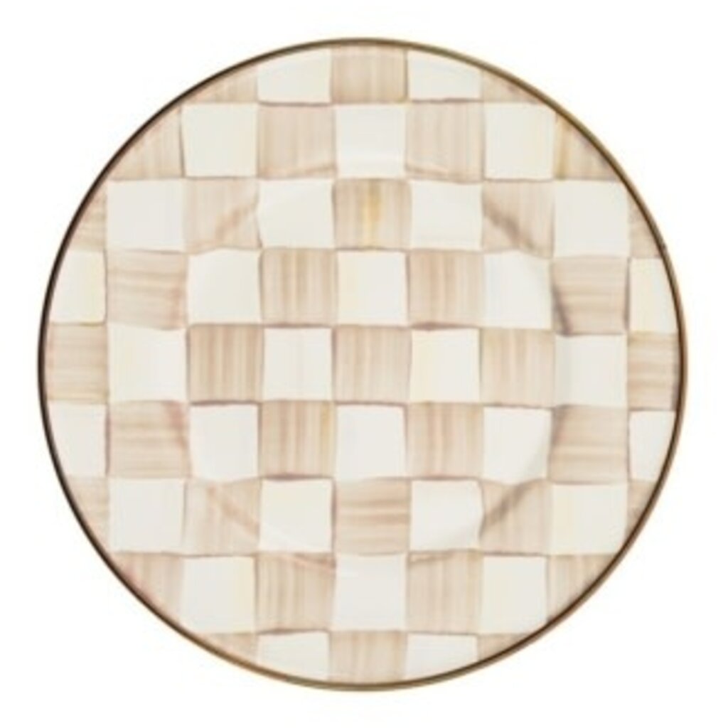 Mackenzie-Childs mocha check salad plate