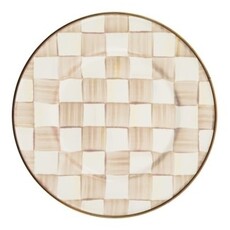Mackenzie-Childs mocha check salad plate