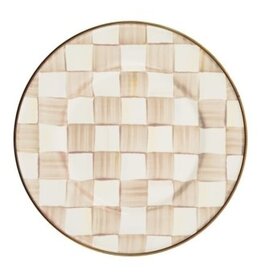 Mackenzie-Childs mocha check salad plate