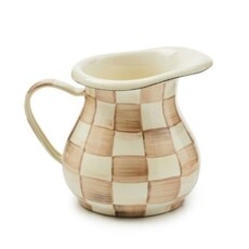 Mackenzie-Childs mocha check little creamer