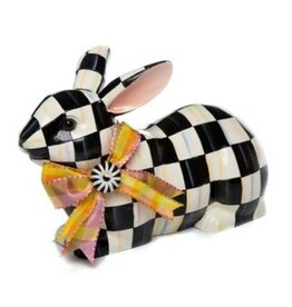 Mackenzie-Childs courtly check resting bunny