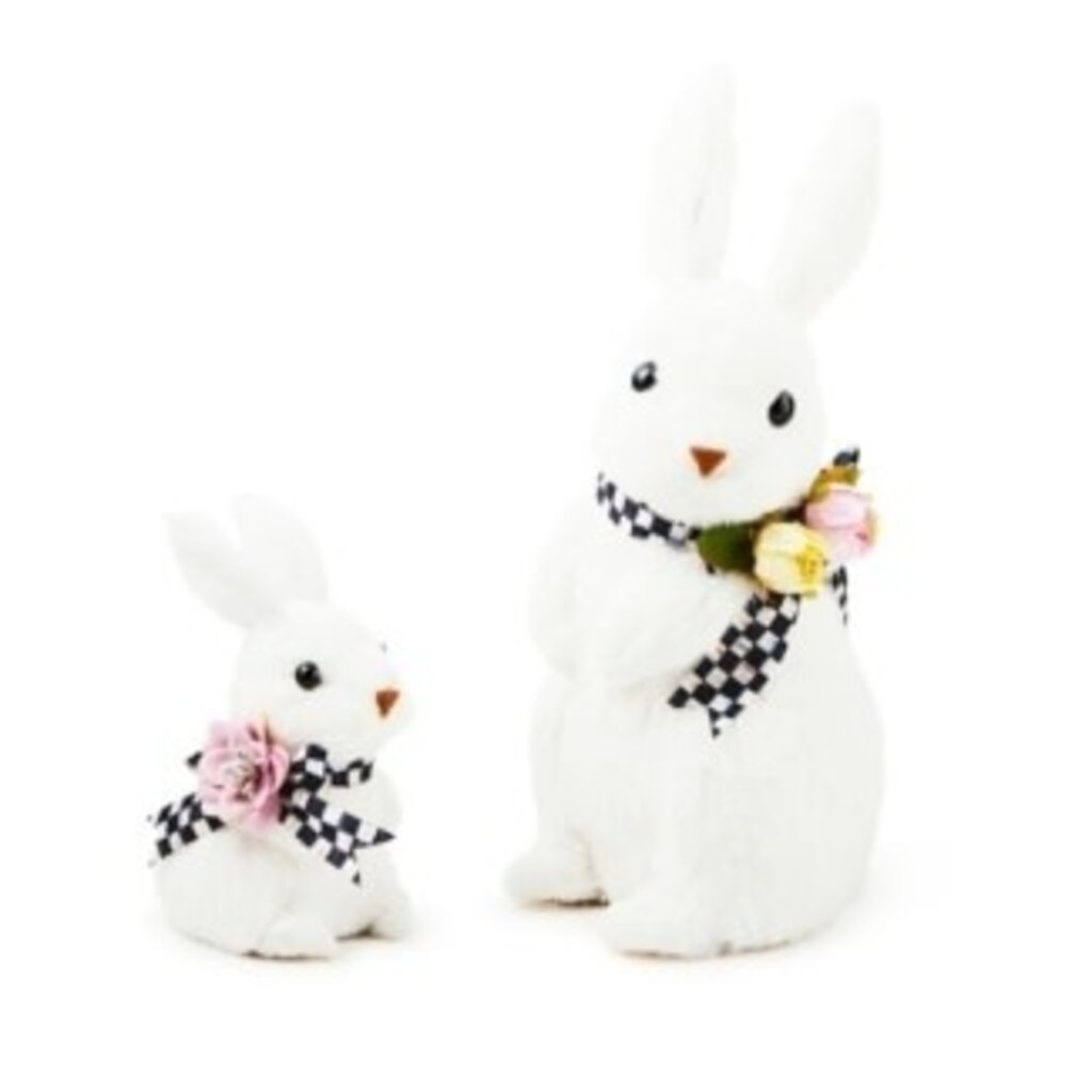 Mackenzie-Childs white rabbit bunnies, set of 2