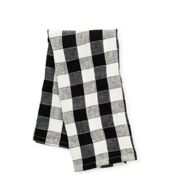 Mackenzie-Childs black check linen dish towel
