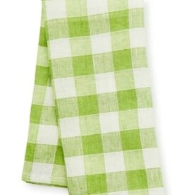 Mackenzie-Childs green check linen dish towel