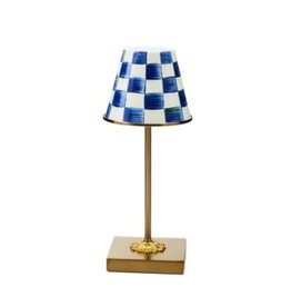 Mackenzie-Childs royal check led rechargeable cafe table lamp