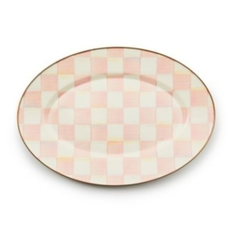 Mackenzie-Childs rosy check small oval platter