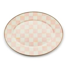 Mackenzie-Childs rosy check medium oval platter