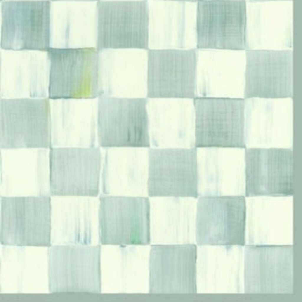 Mackenzie-Childs sterling check cocktail paper napkins