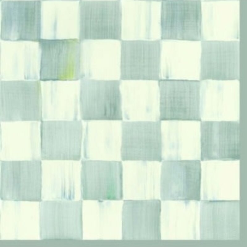 Mackenzie-Childs sterling check cocktail paper napkins