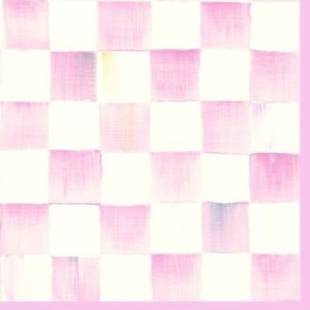 Mackenzie-Childs rosy check cocktail paper napkins