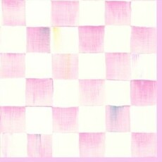 Mackenzie-Childs rosy check cocktail paper napkins