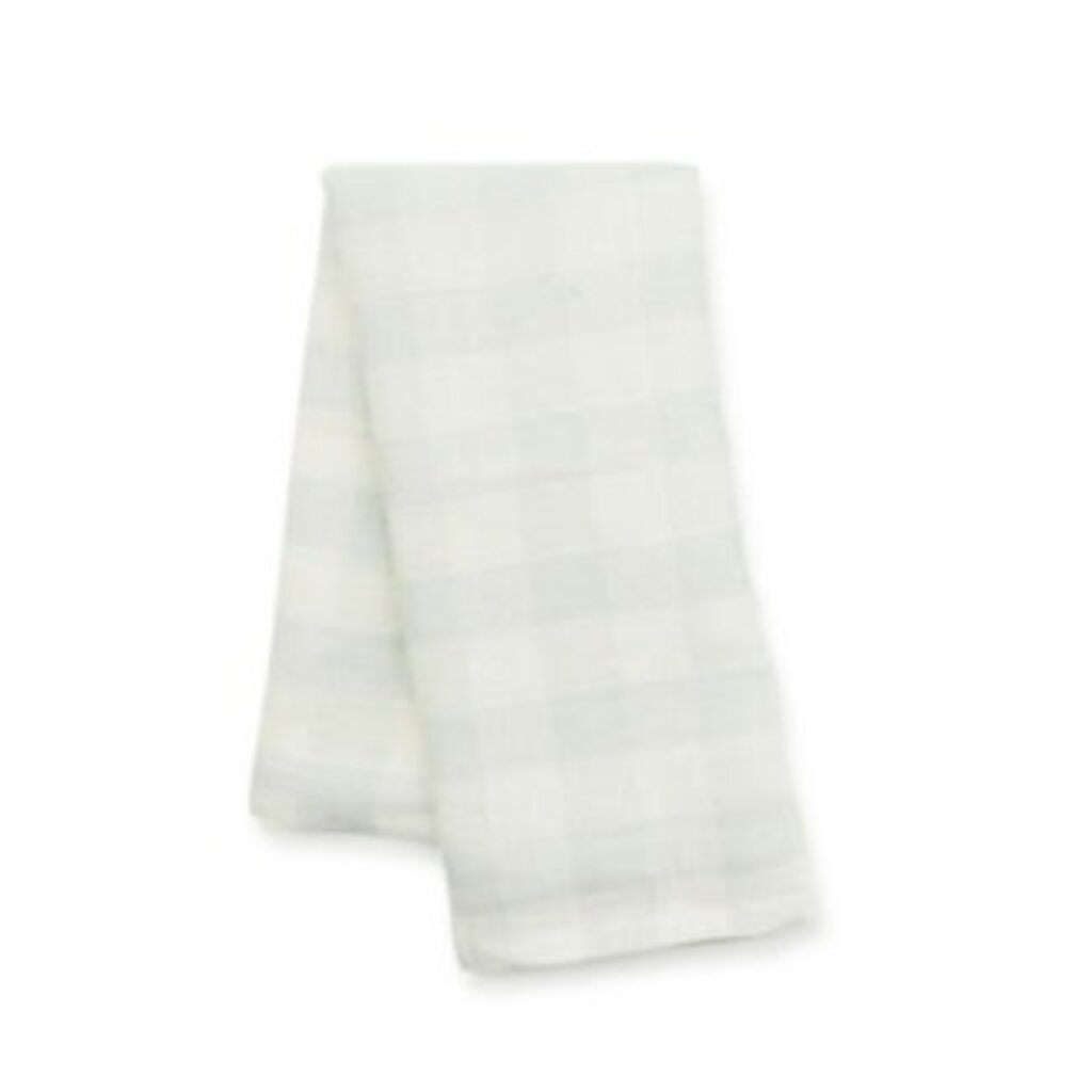 Mackenzie-Childs grey check linen dish towel