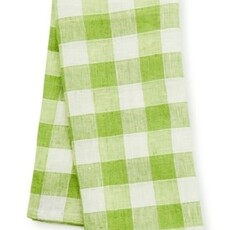 Mackenzie-Childs green check linen dish towel
