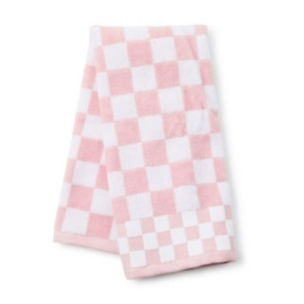 Mackenzie-Childs rosy check hand towel