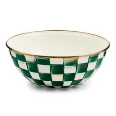 Mackenzie-Childs emerald check medium everyday bowl