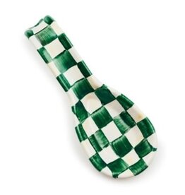 Mackenzie-Childs emerald check spoon rest