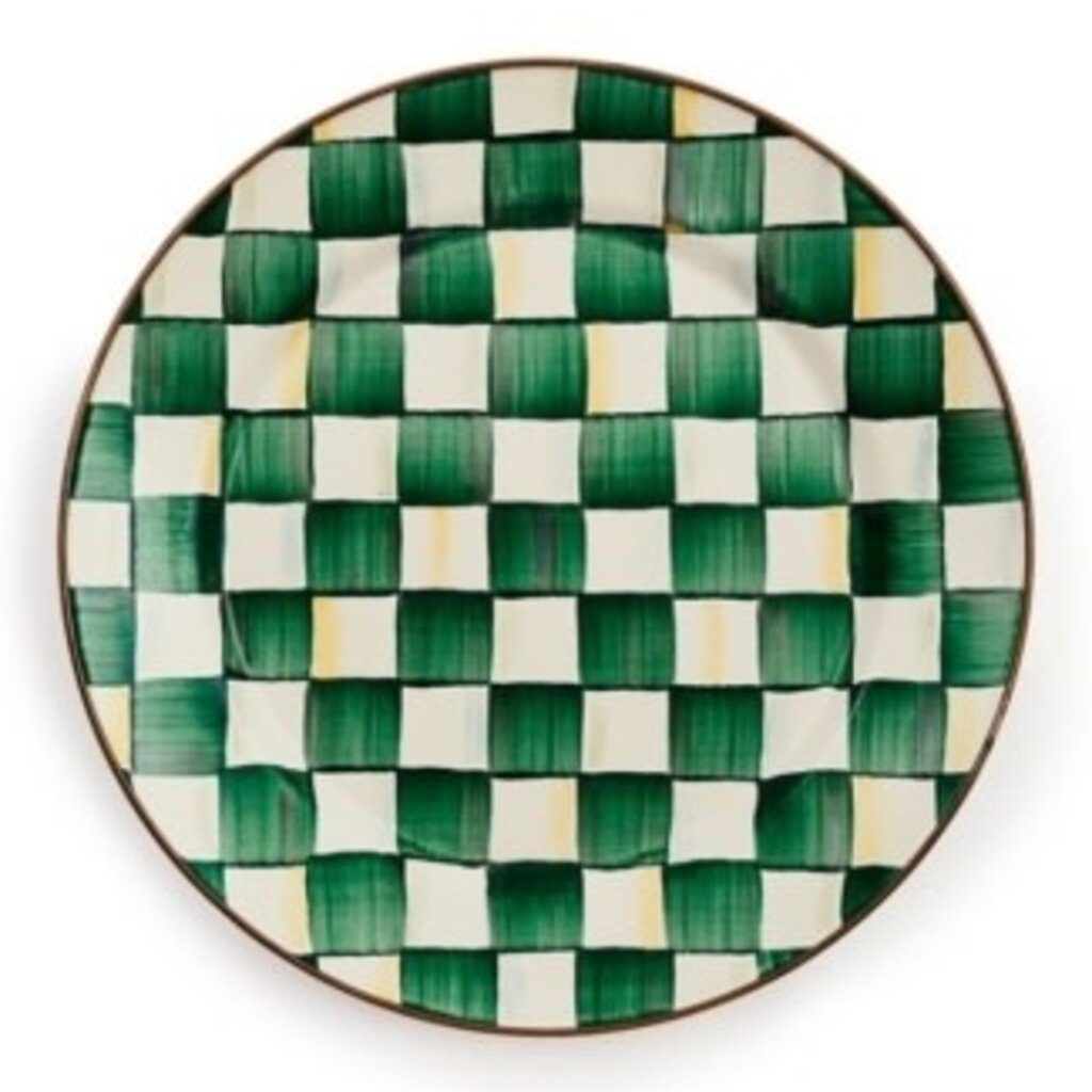 Mackenzie-Childs emerald check charger/plate