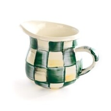 Mackenzie-Childs emerald check little creamer