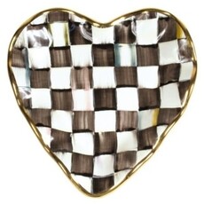 Mackenzie-Childs courtly check fluted heart plate