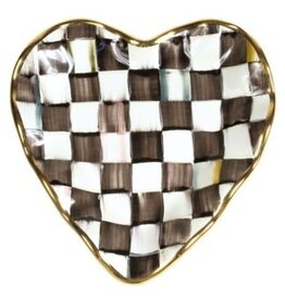 Mackenzie-Childs courtly check fluted heart plate