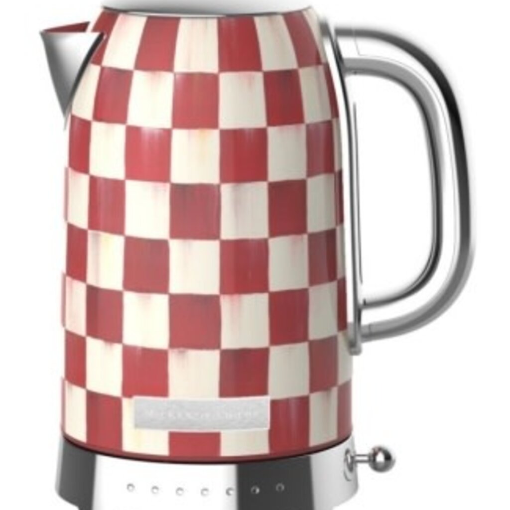Mackenzie-Childs cherry check electric kettle
