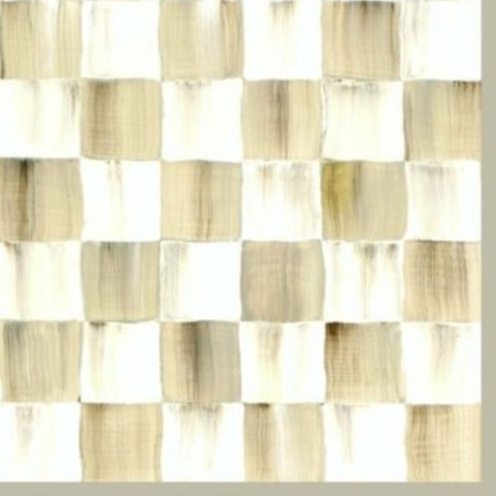 Mackenzie-Childs mocha check cocktail paper napkins