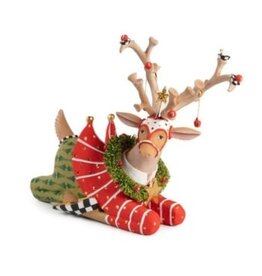 Mackenzie-Childs patience brewster dash away sitting prancer reindeer figure
