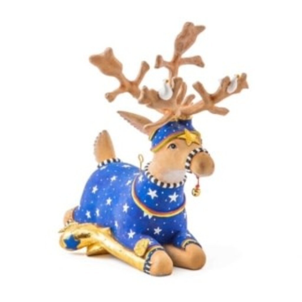 Mackenzie-Childs patience brewster dash away sitting comet reindeer figure