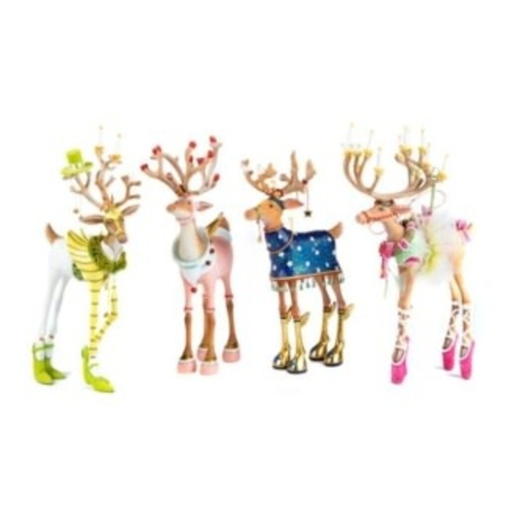Mackenzie-Childs patience brewster dash away reindeer figure set-b