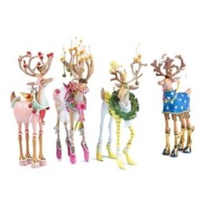 Mackenzie-Childs patience brewster dash away reindeer ornament set-b
