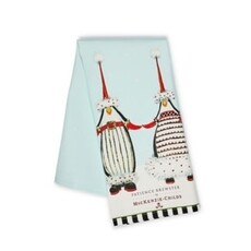 Mackenzie-Childs patience brewster santa penguins dish towel