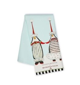 Mackenzie-Childs patience brewster santa penguins dish towel