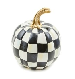 Mackenzie-Childs courtly check glossy mini pumpkin